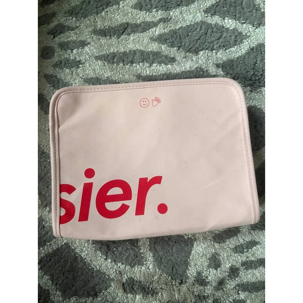 Glossier The Beauty Bag in Pink and Red